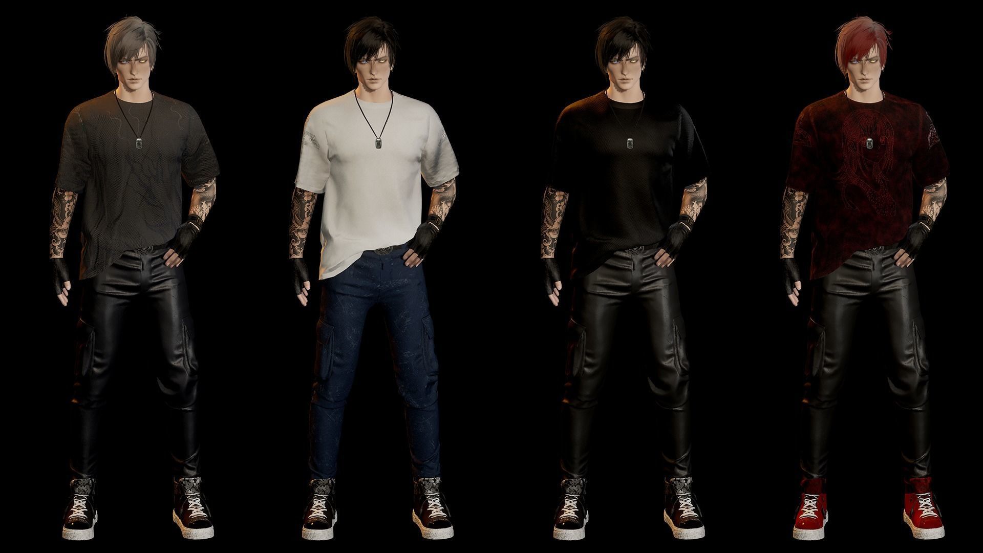 ModernGuy3 Damien Low-poly 3D model_5