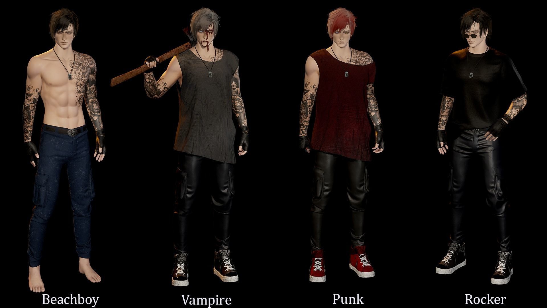 ModernGuy3 Damien Low-poly 3D model_2