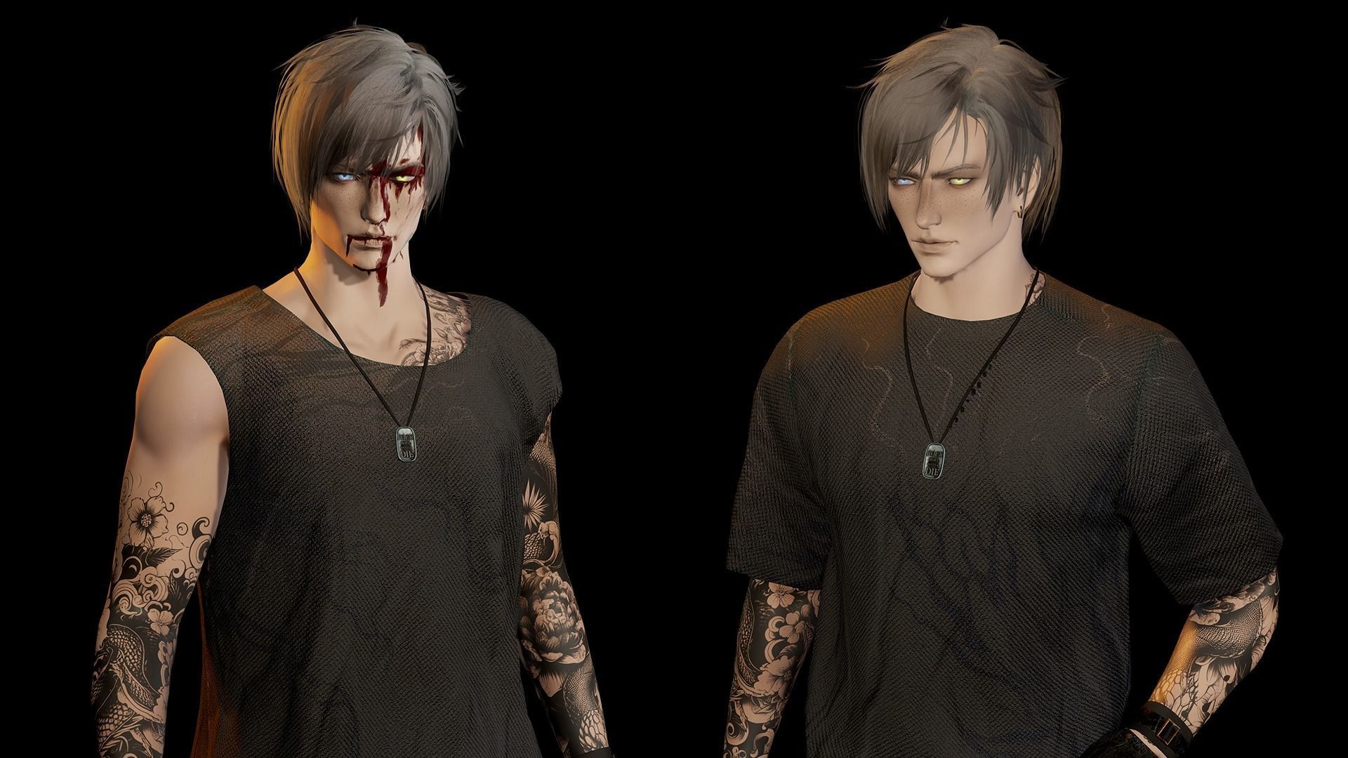 ModernGuy3 Damien Low-poly 3D model_6