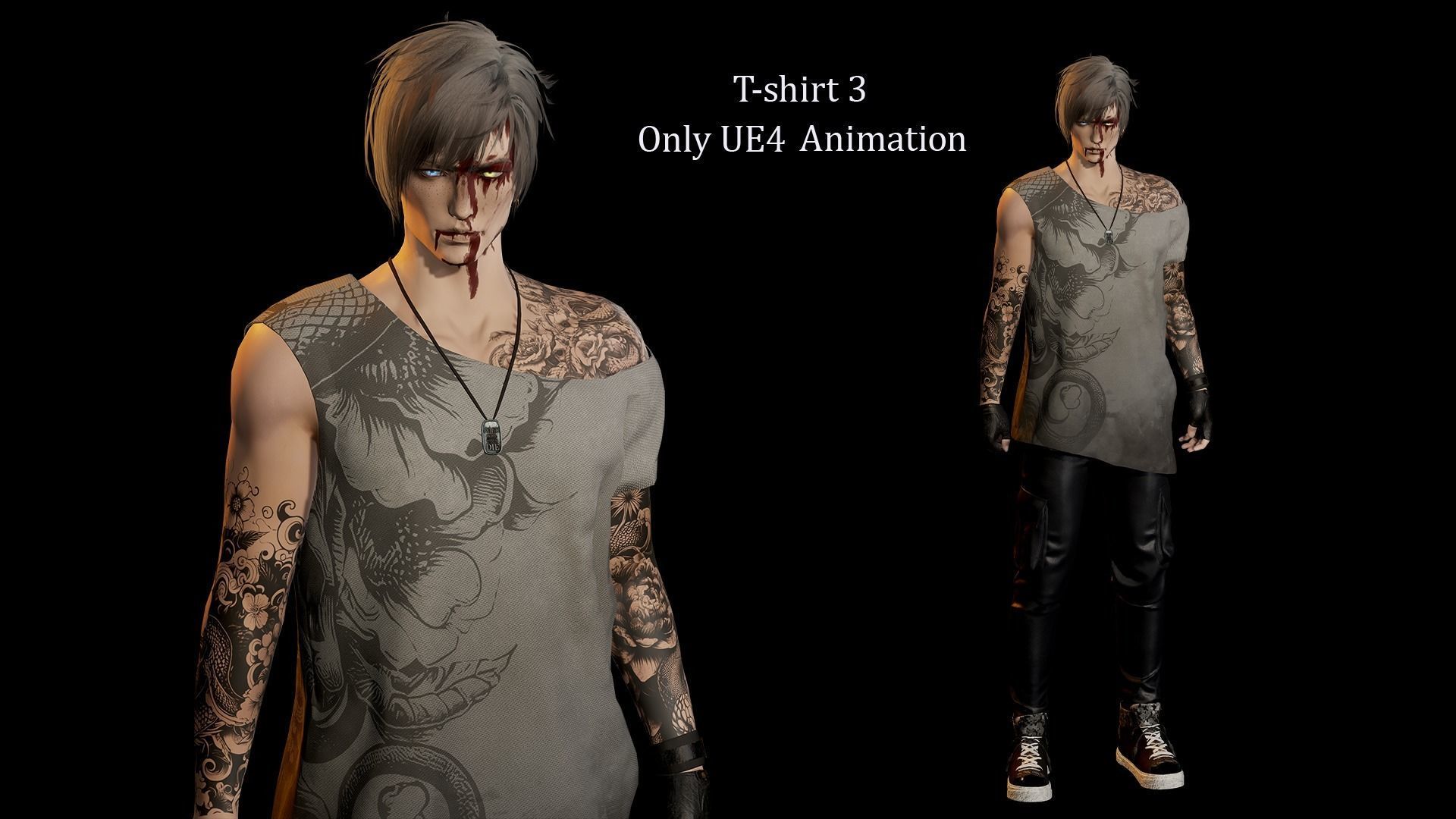 ModernGuy3 Damien Low-poly 3D model_4