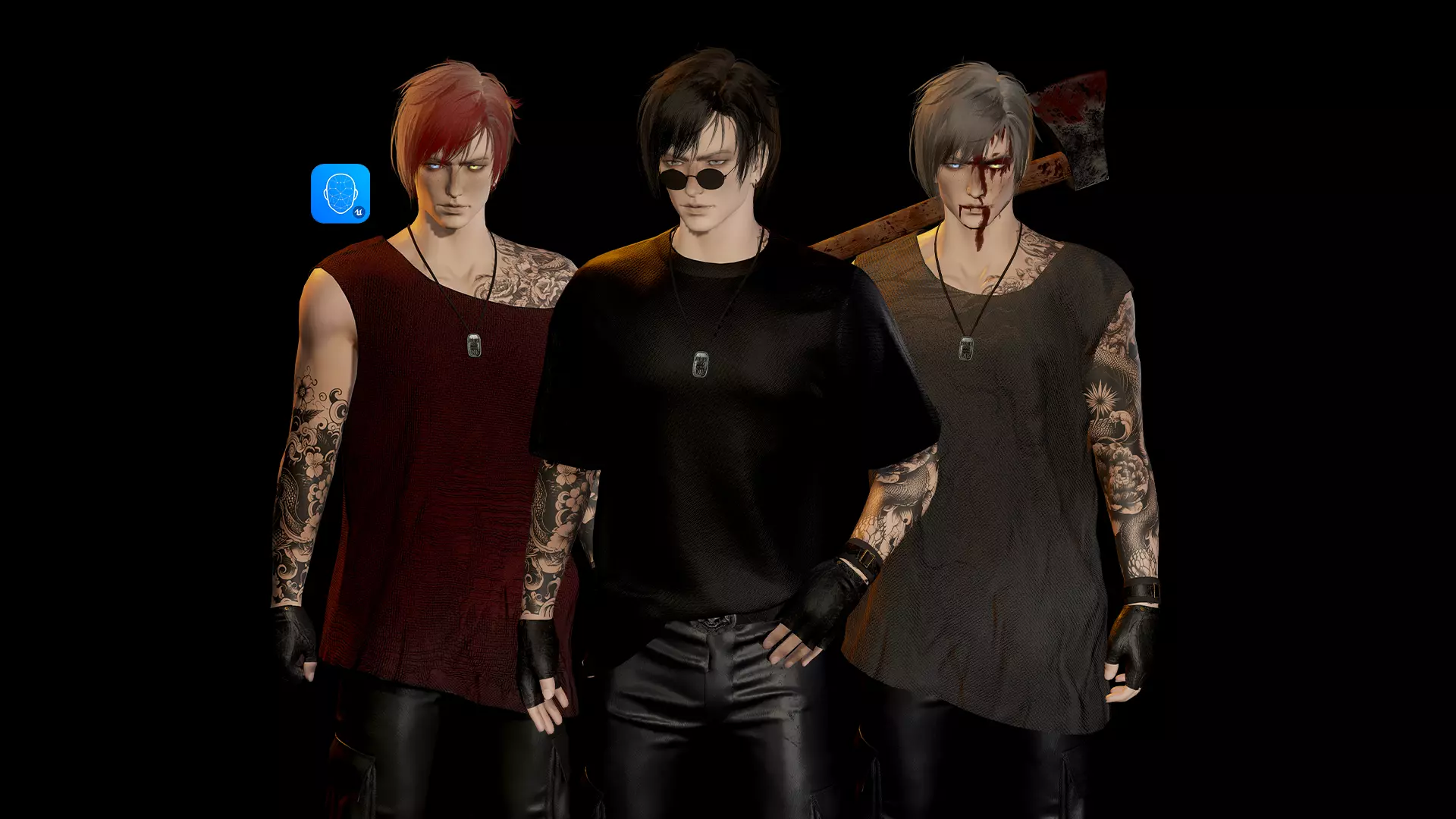 ModernGuy3 Damien Low-poly 3D model_0