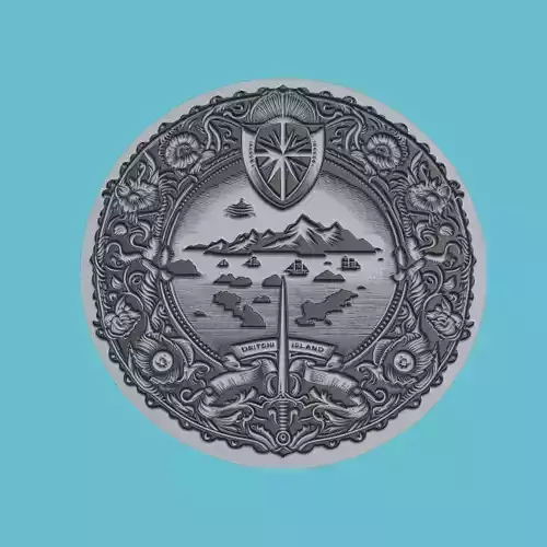 Marshall Islands Map Medallion Wall Art Printer