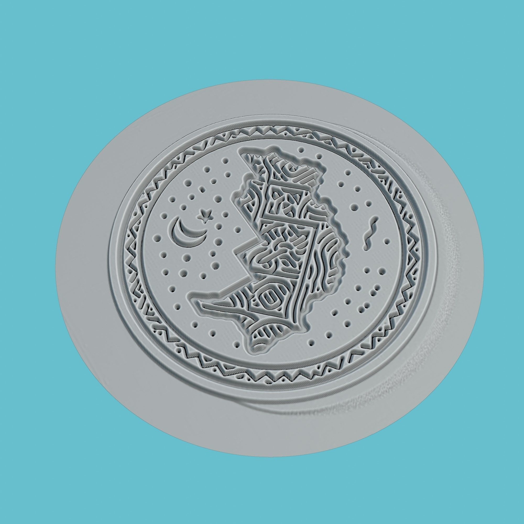 Mauritania Map Medallion Wall Art Printer 3D print model_3