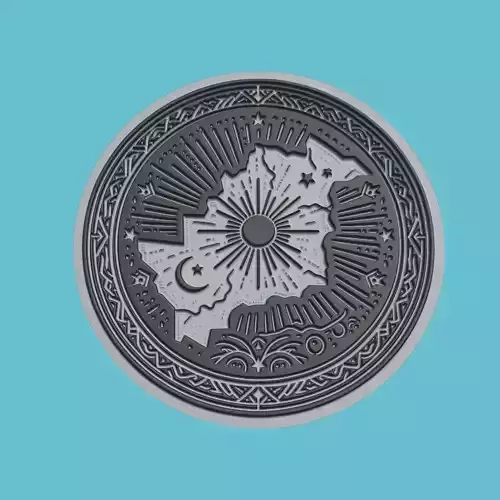 Mauritania Map Medallion Wall Art Printer