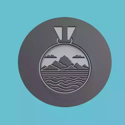 Mauritius Map Medallion Wall Art Printer