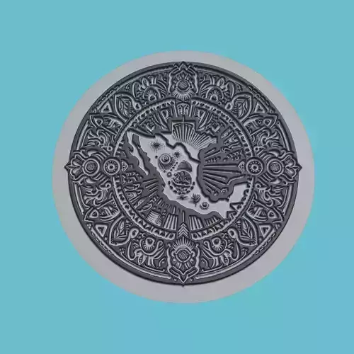 Mexico Map Medallion Wall Art Printer