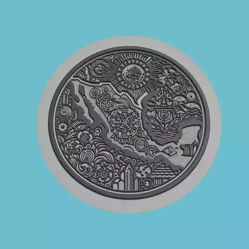 Mexico Map Medallion Wall Art Printer