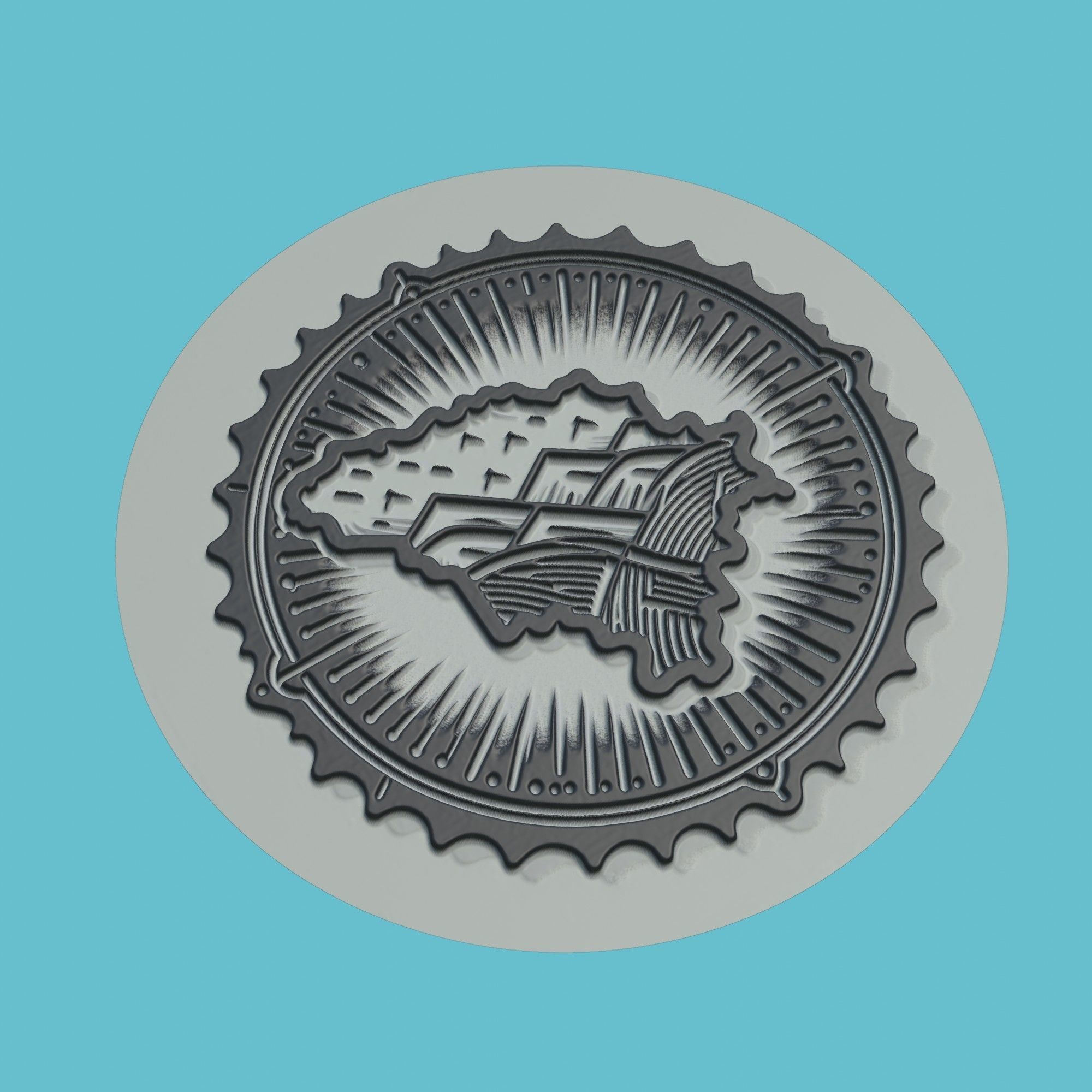 Moldova Map Medallion Wall Art Printer 3D print model_1