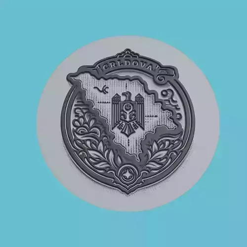 Moldova Map Medallion Wall Art Printer