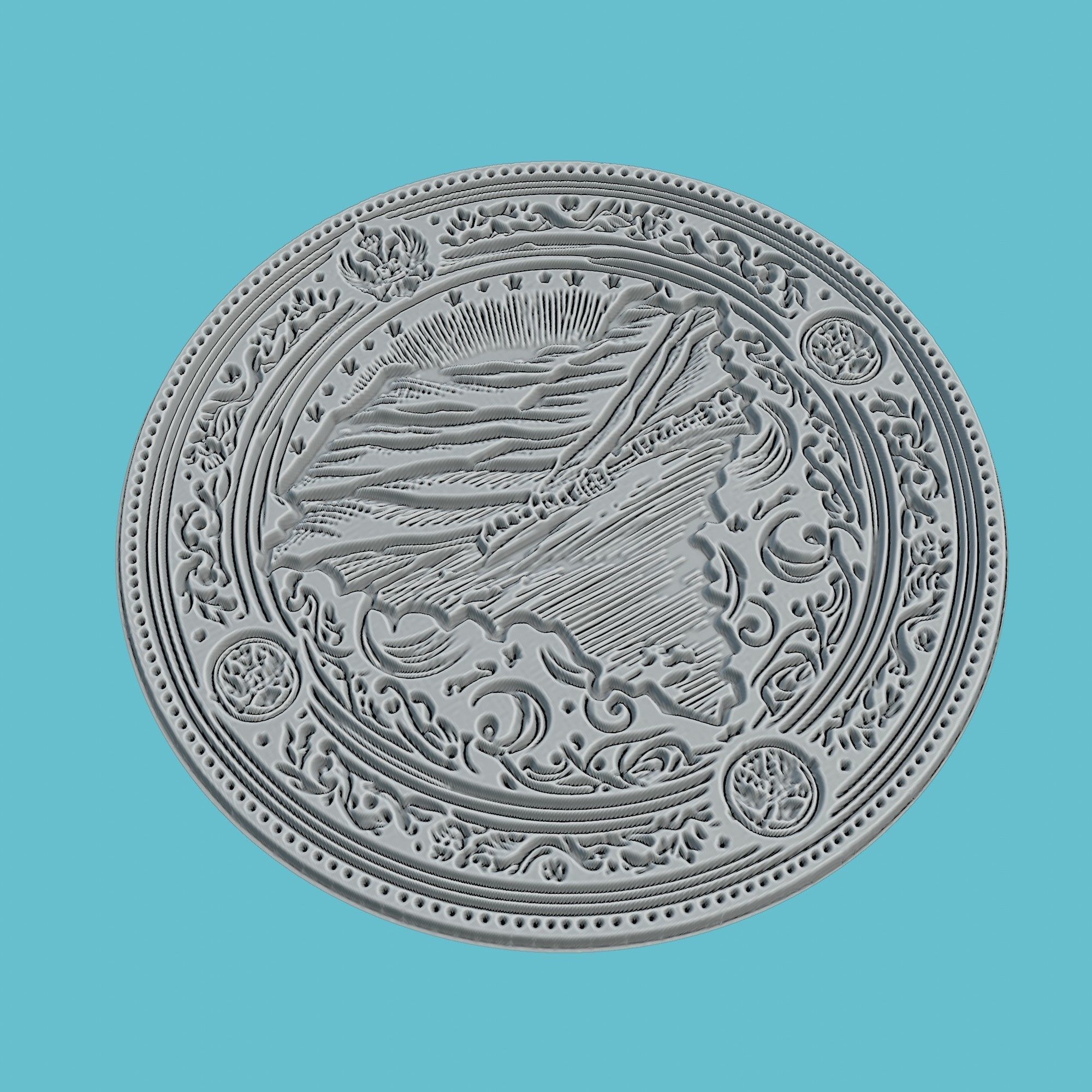 Montenegro Map Medallion Wall Art Printer 3D print model_3