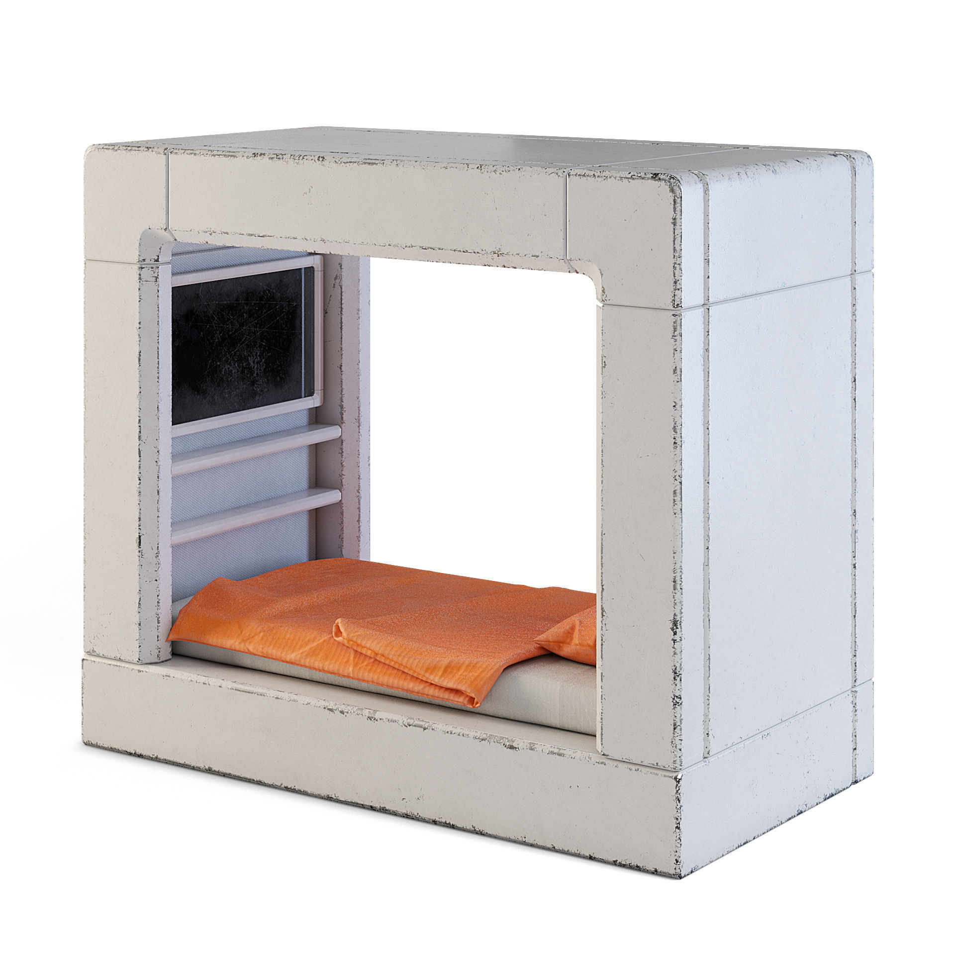 Futuristic Apartment Sleeping Pod 3D model_4