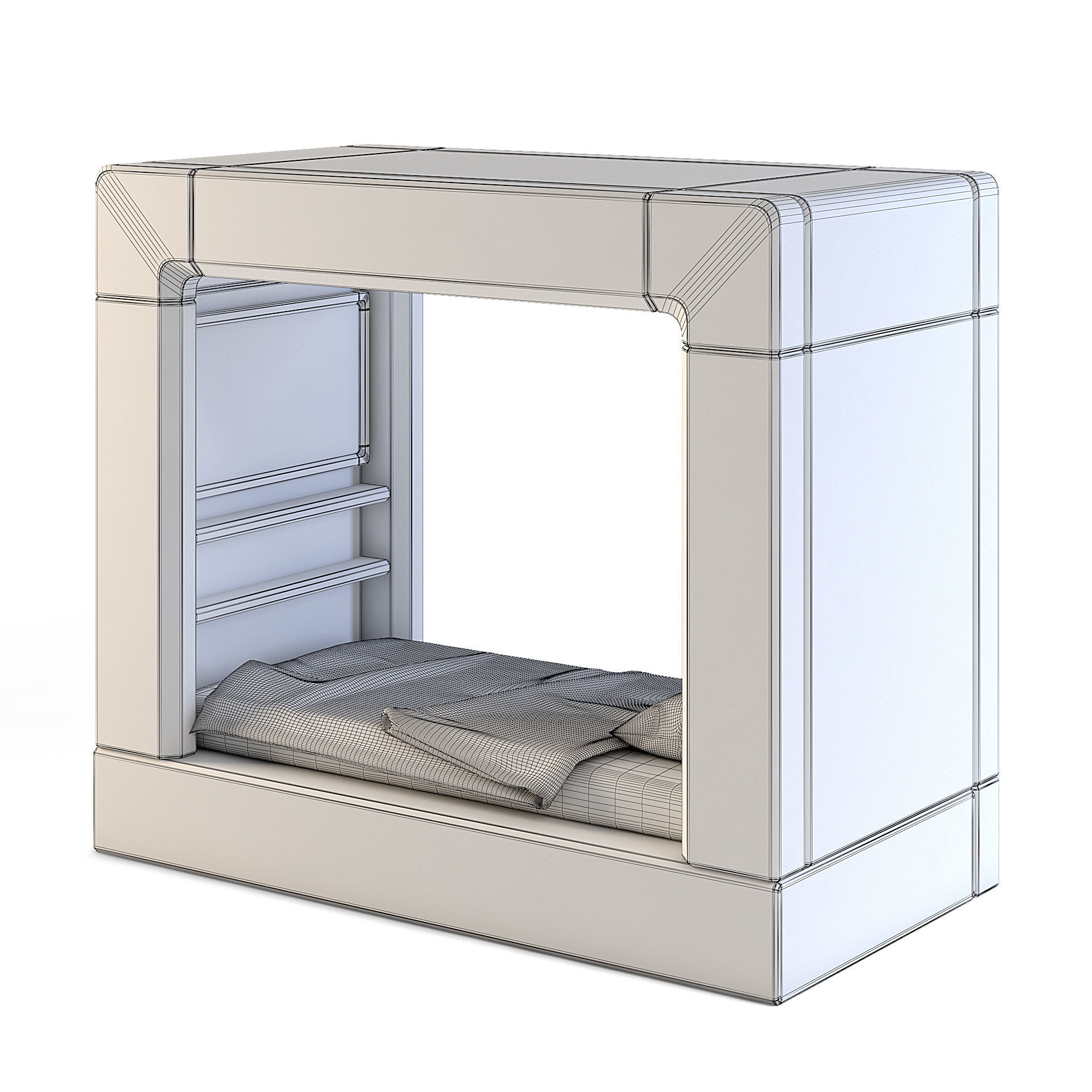 Futuristic Apartment Sleeping Pod 3D model_5