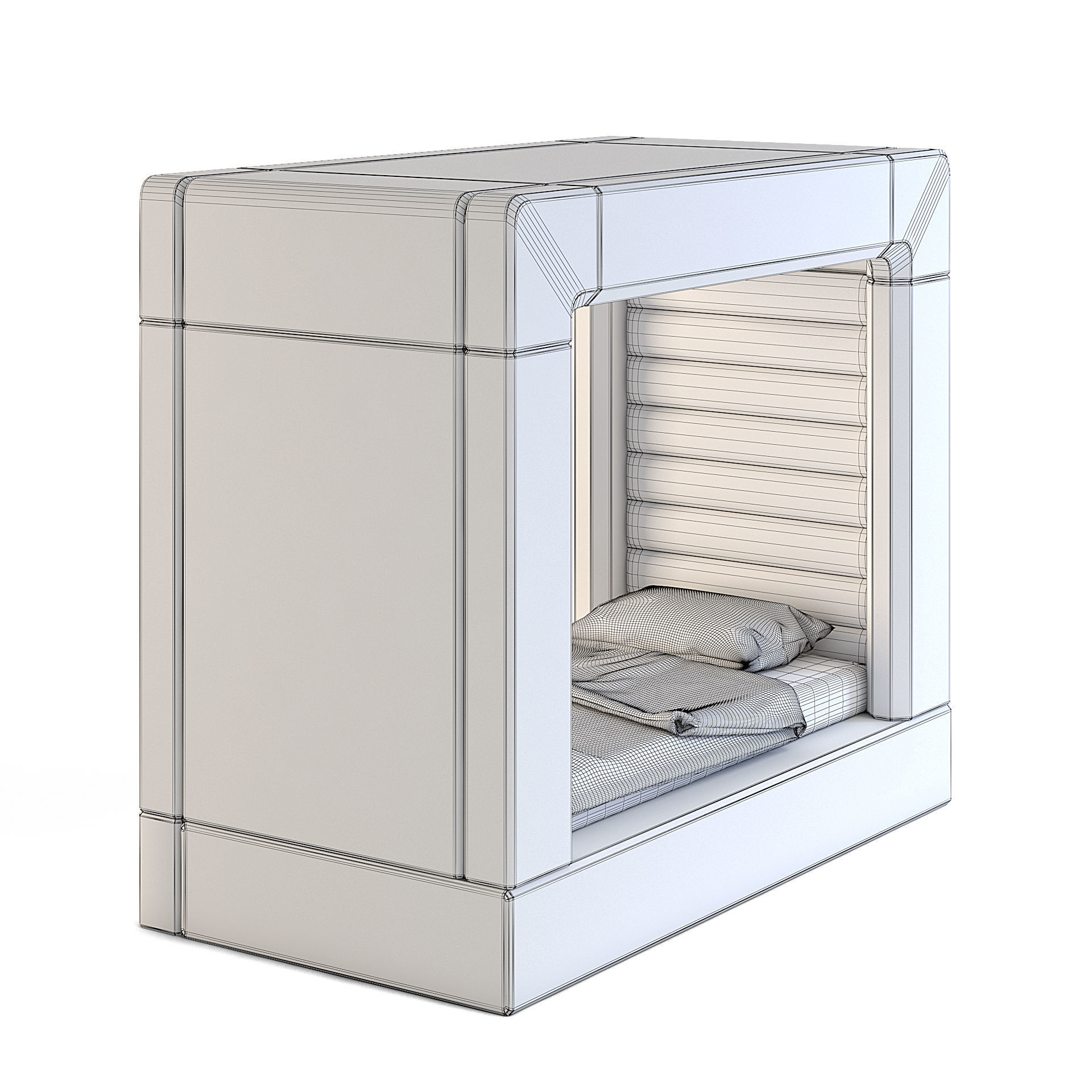 Futuristic Apartment Sleeping Pod 3D model_7