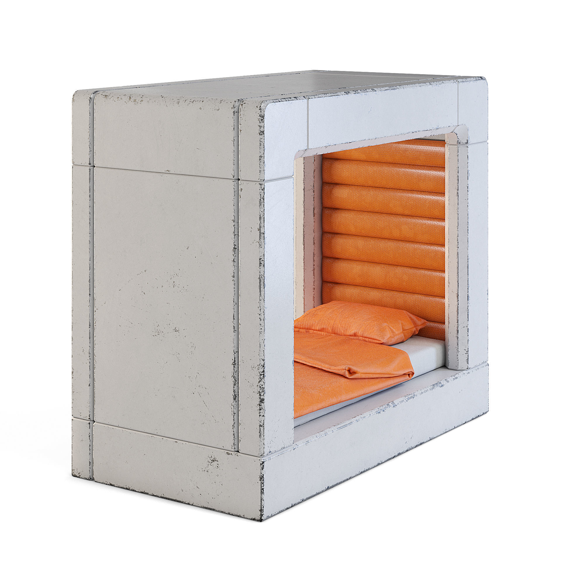 Futuristic Apartment Sleeping Pod 3D model_6