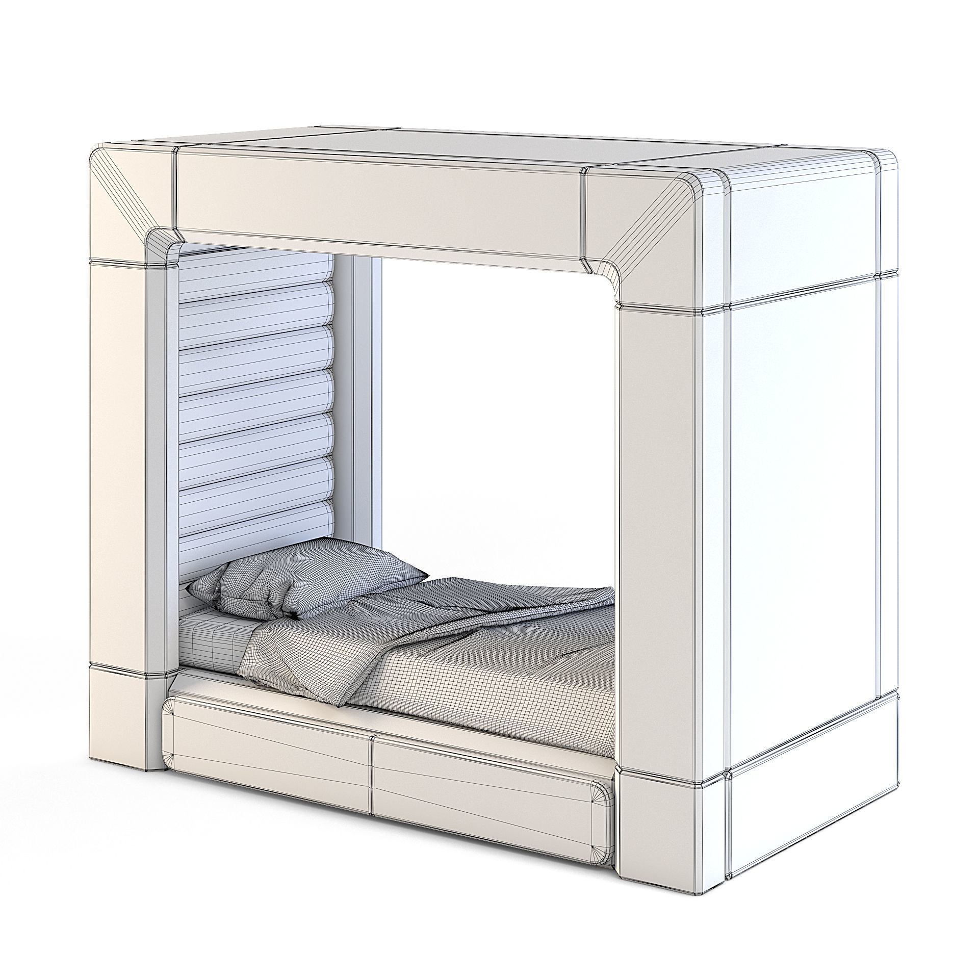 Futuristic Apartment Sleeping Pod 3D model_1