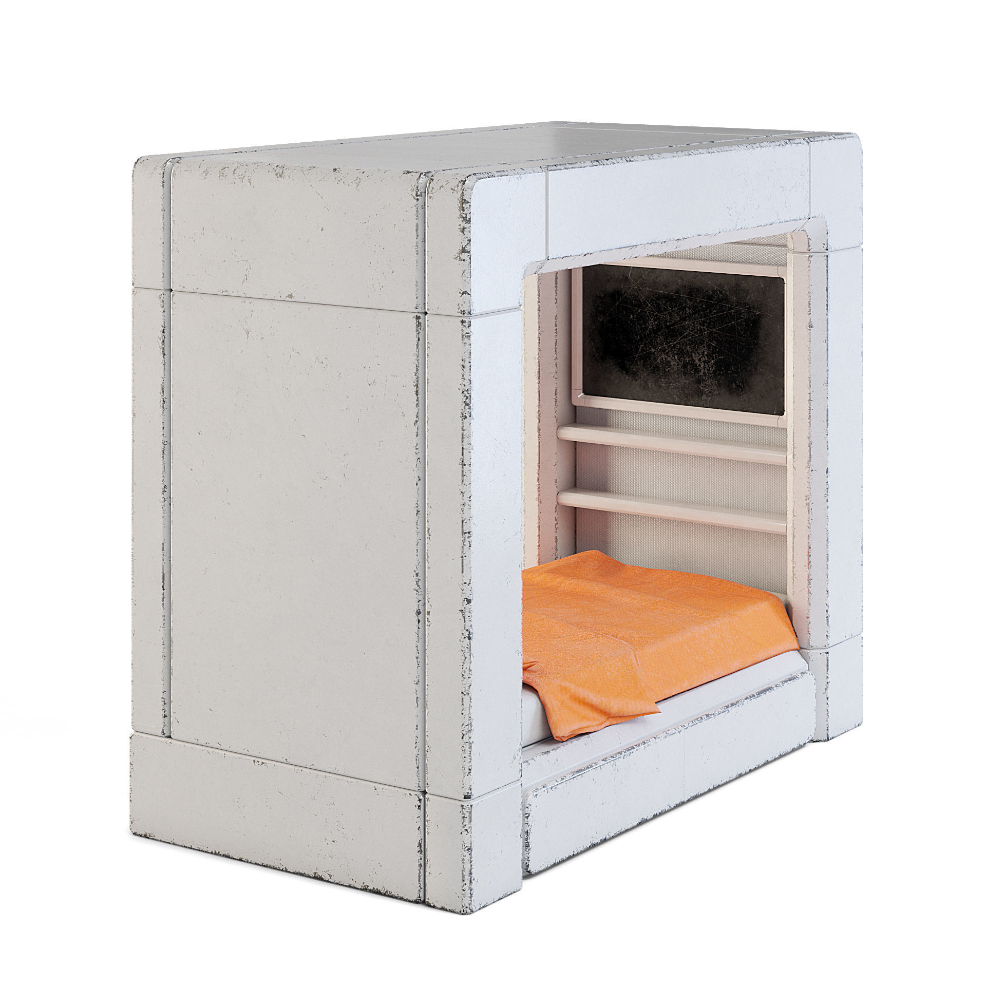 Futuristic Apartment Sleeping Pod 3D model_2