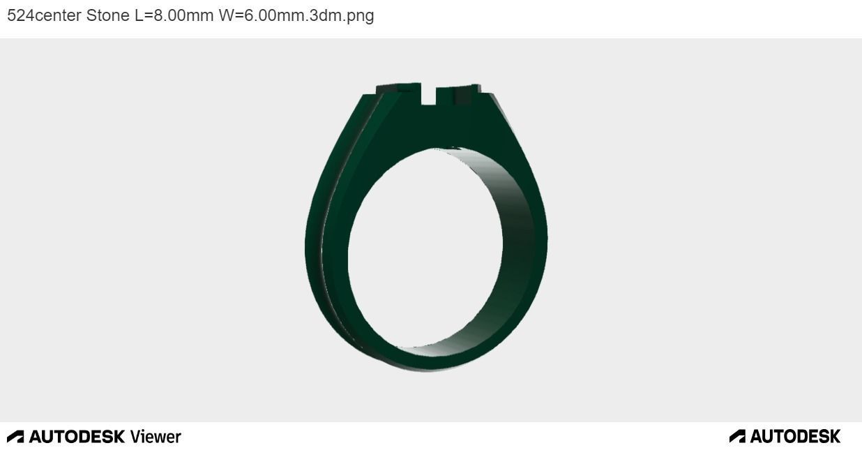 Men Ring with an Emerald Cut Center Stone 3D print model_4