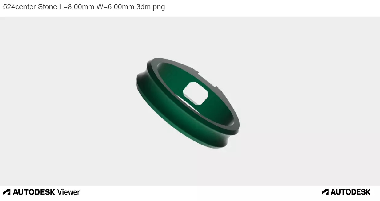 Men Ring with an Emerald Cut Center Stone 3D print model_0