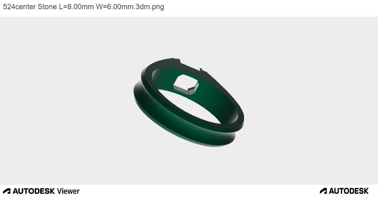 Men Ring with an Emerald Cut Center Stone 3D print model_5