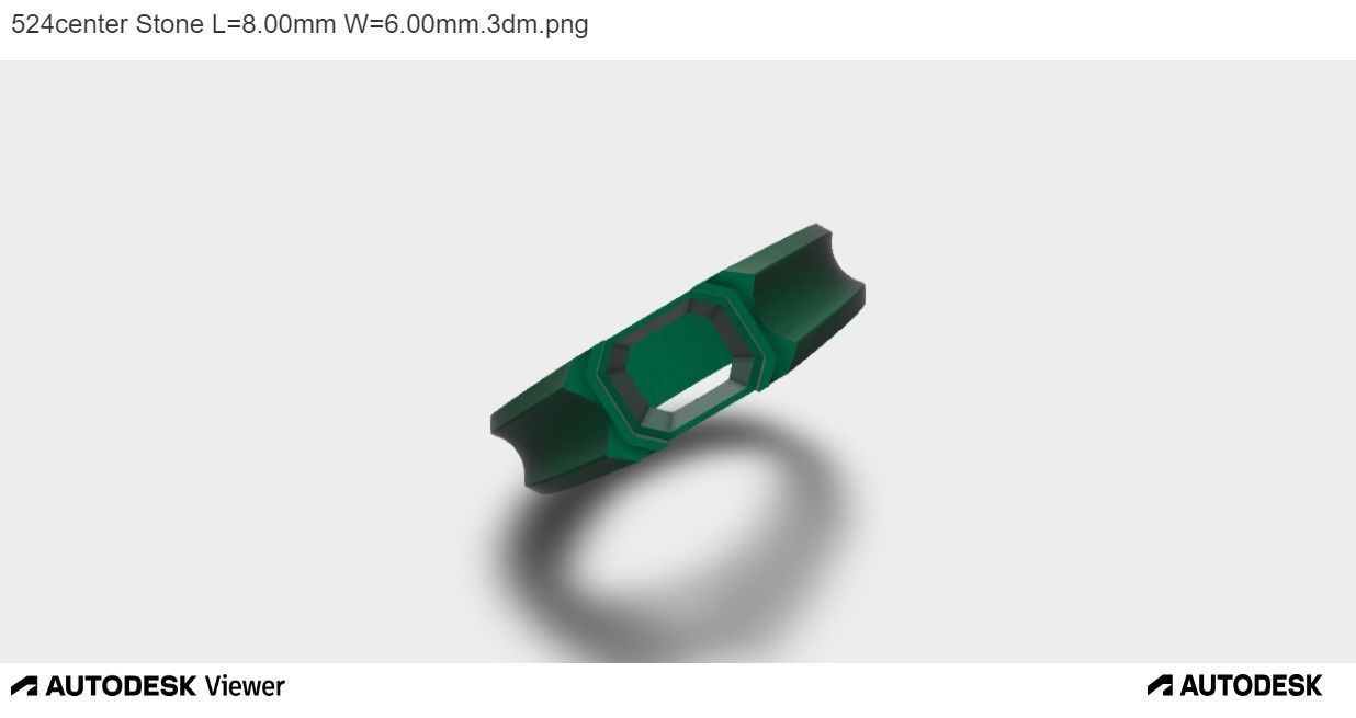 Men Ring with an Emerald Cut Center Stone 3D print model_6