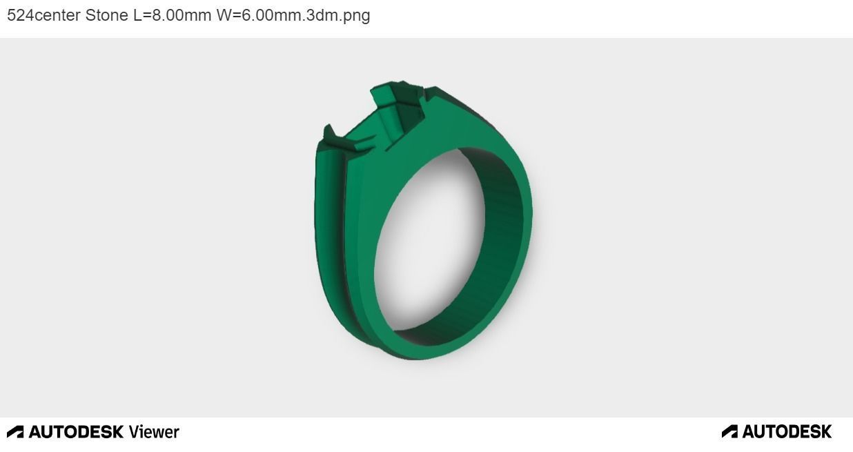 Men Ring with an Emerald Cut Center Stone 3D print model_1