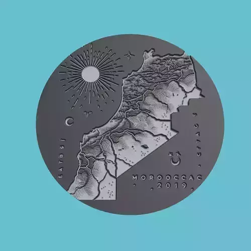 Morocco Map Medallion Wall Art Printer