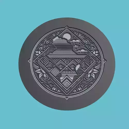 Mozambique Map Medallion Wall Art Printer 3D print model