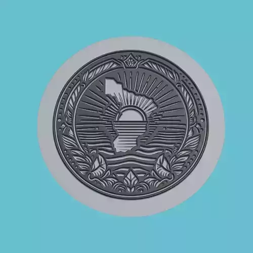 Mozambique Map Medallion Wall Art Printer