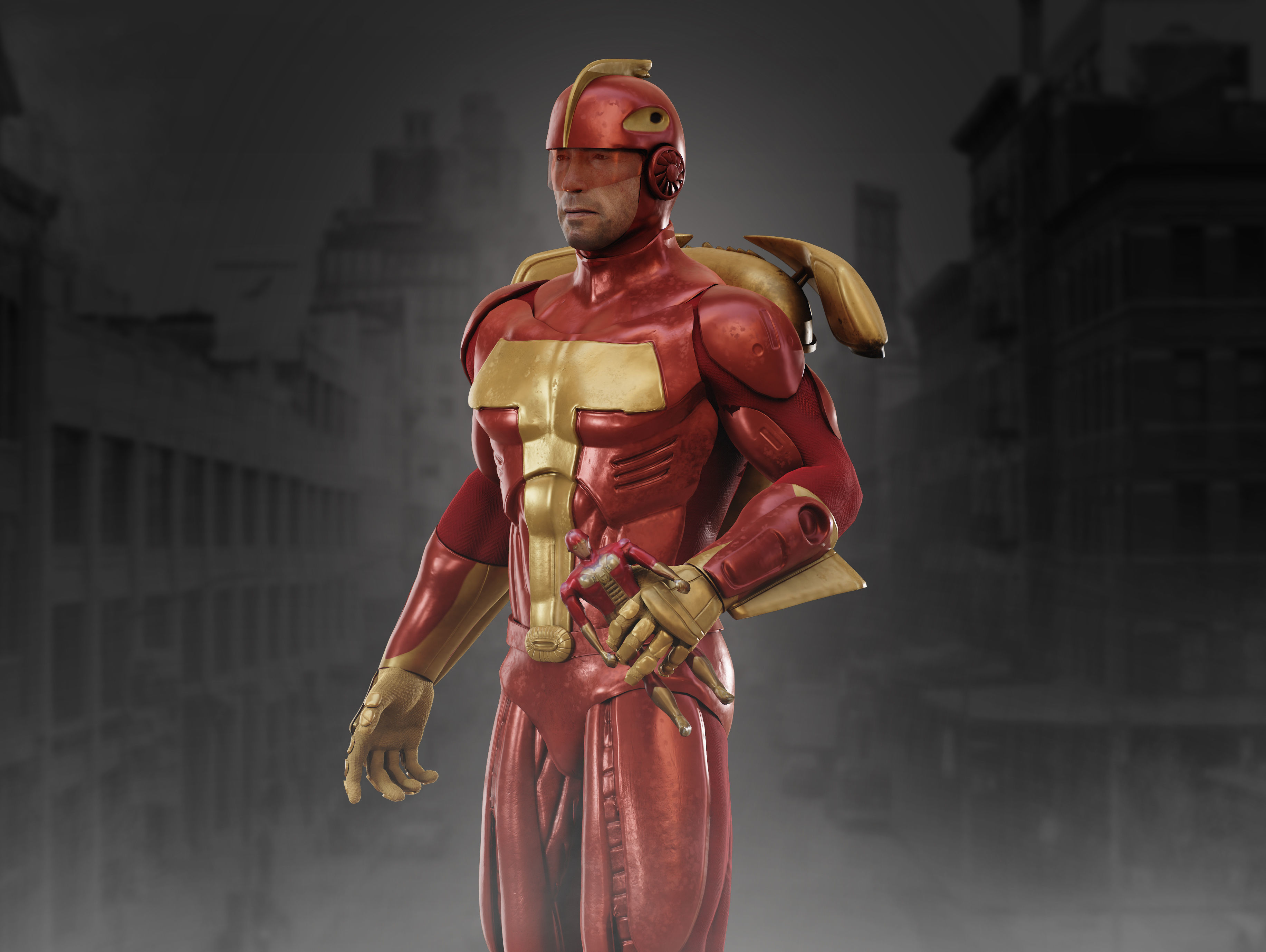 Turboman Low-poly 3D model_9