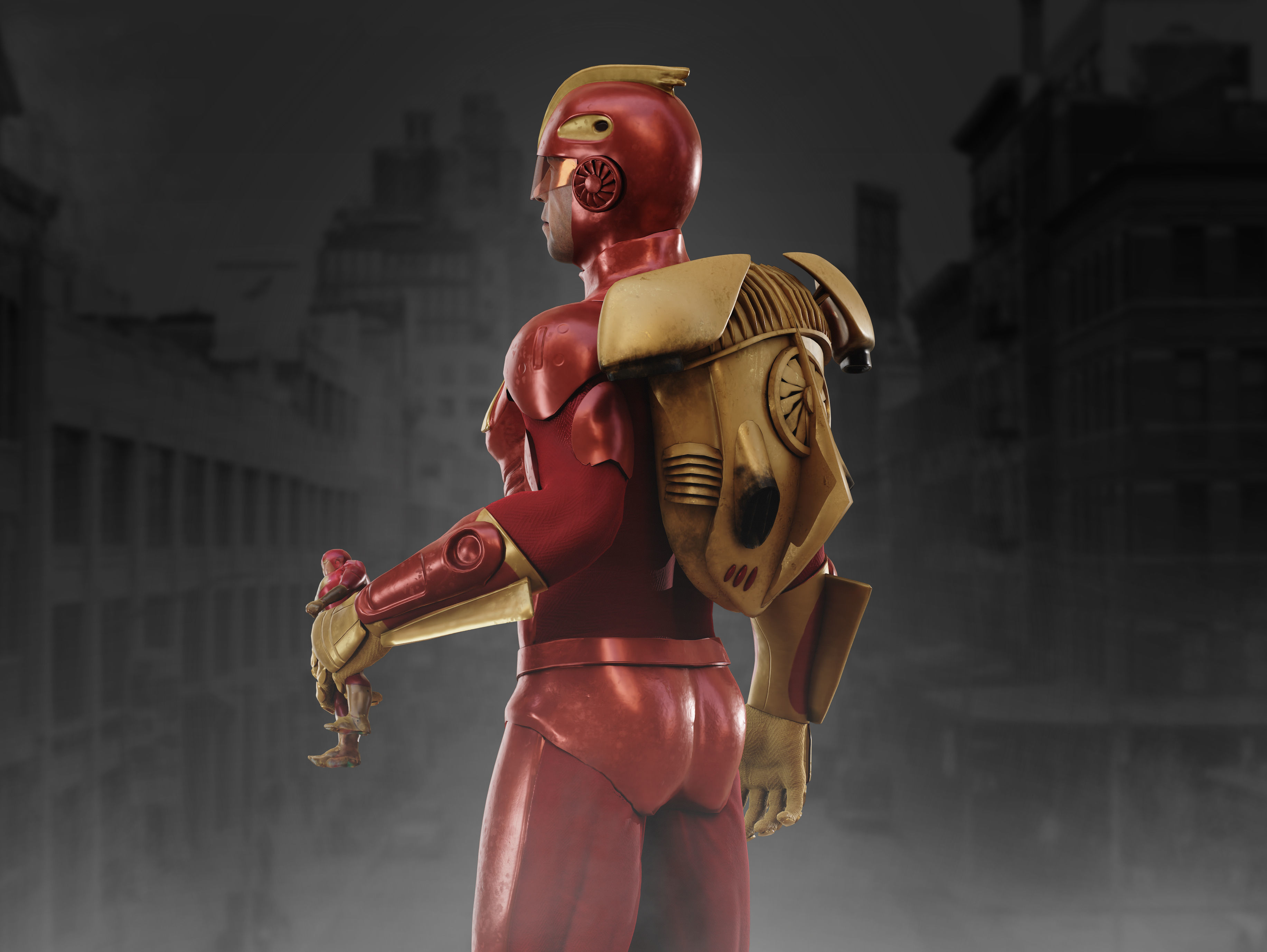 Turboman Low-poly 3D model_8