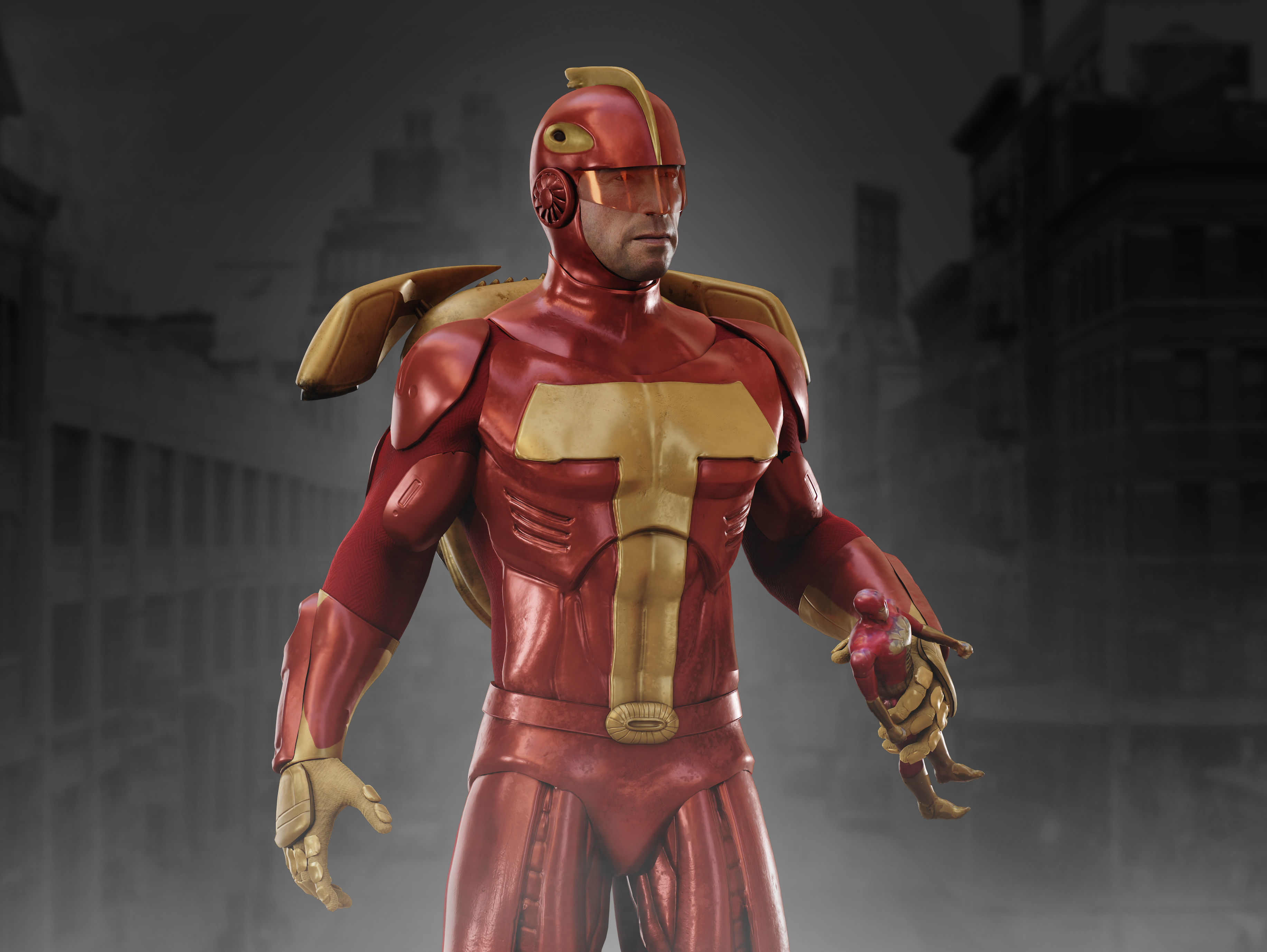 Turboman Low-poly 3D model_7