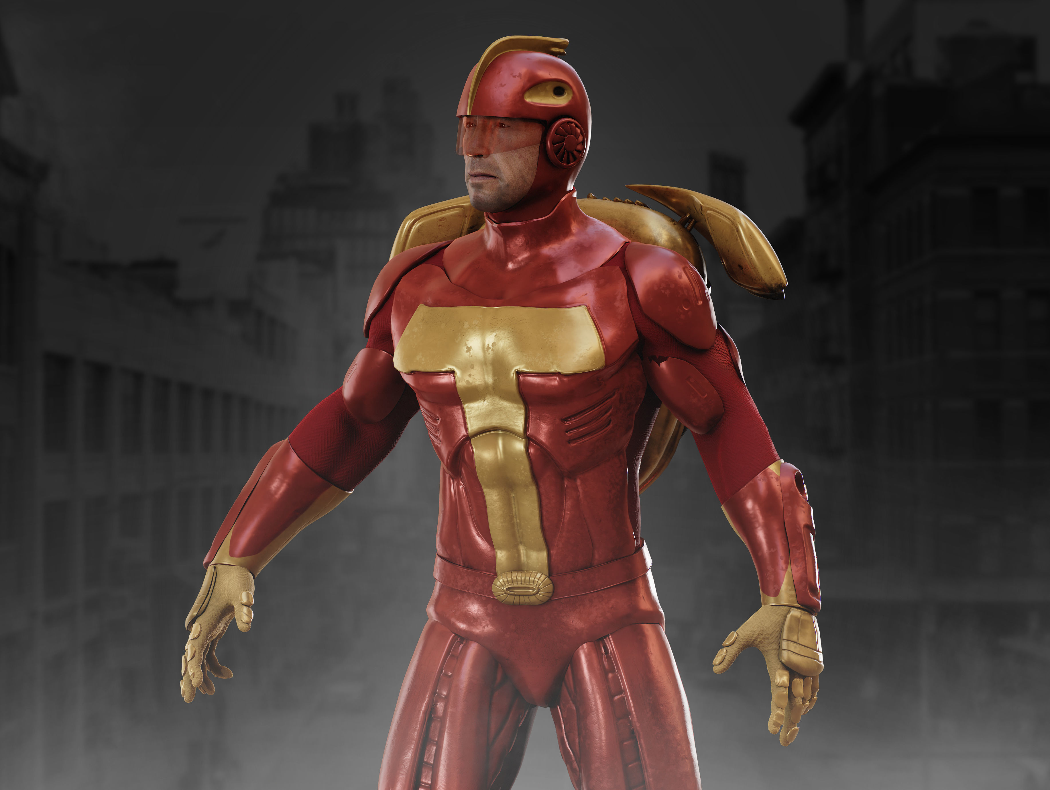 Turboman Low-poly 3D model_11