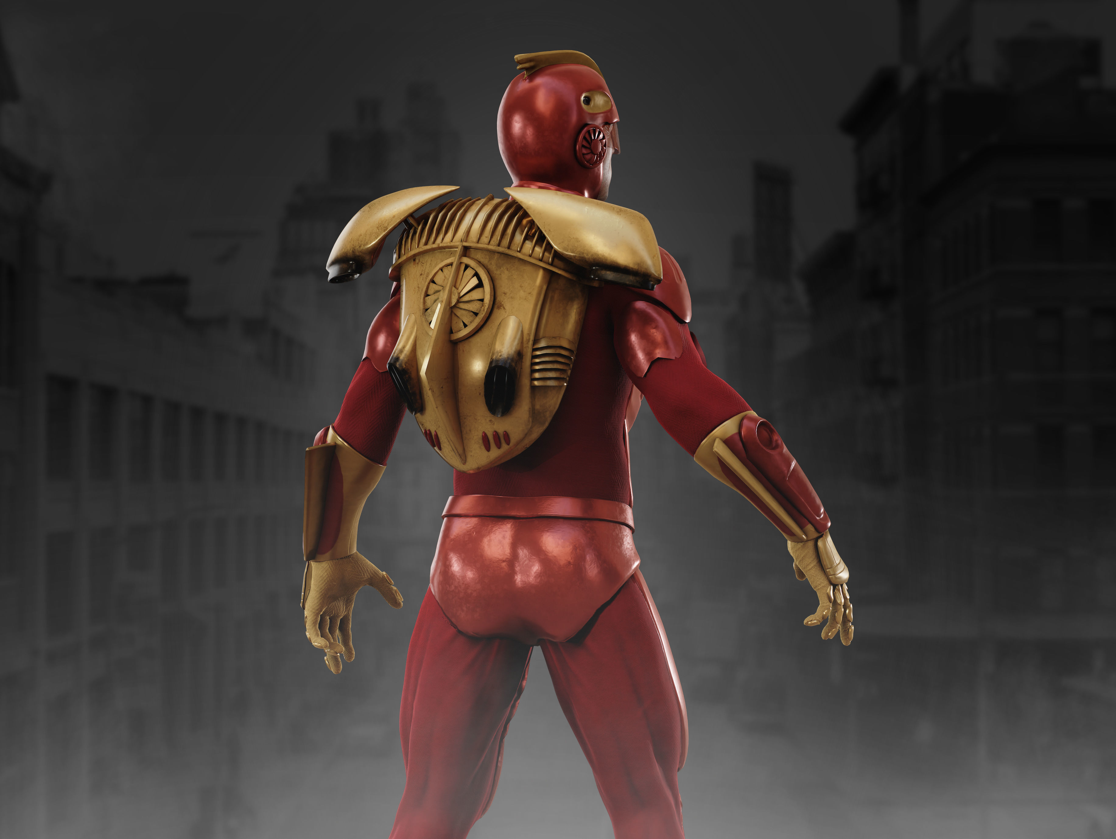 Turboman Low-poly 3D model_5