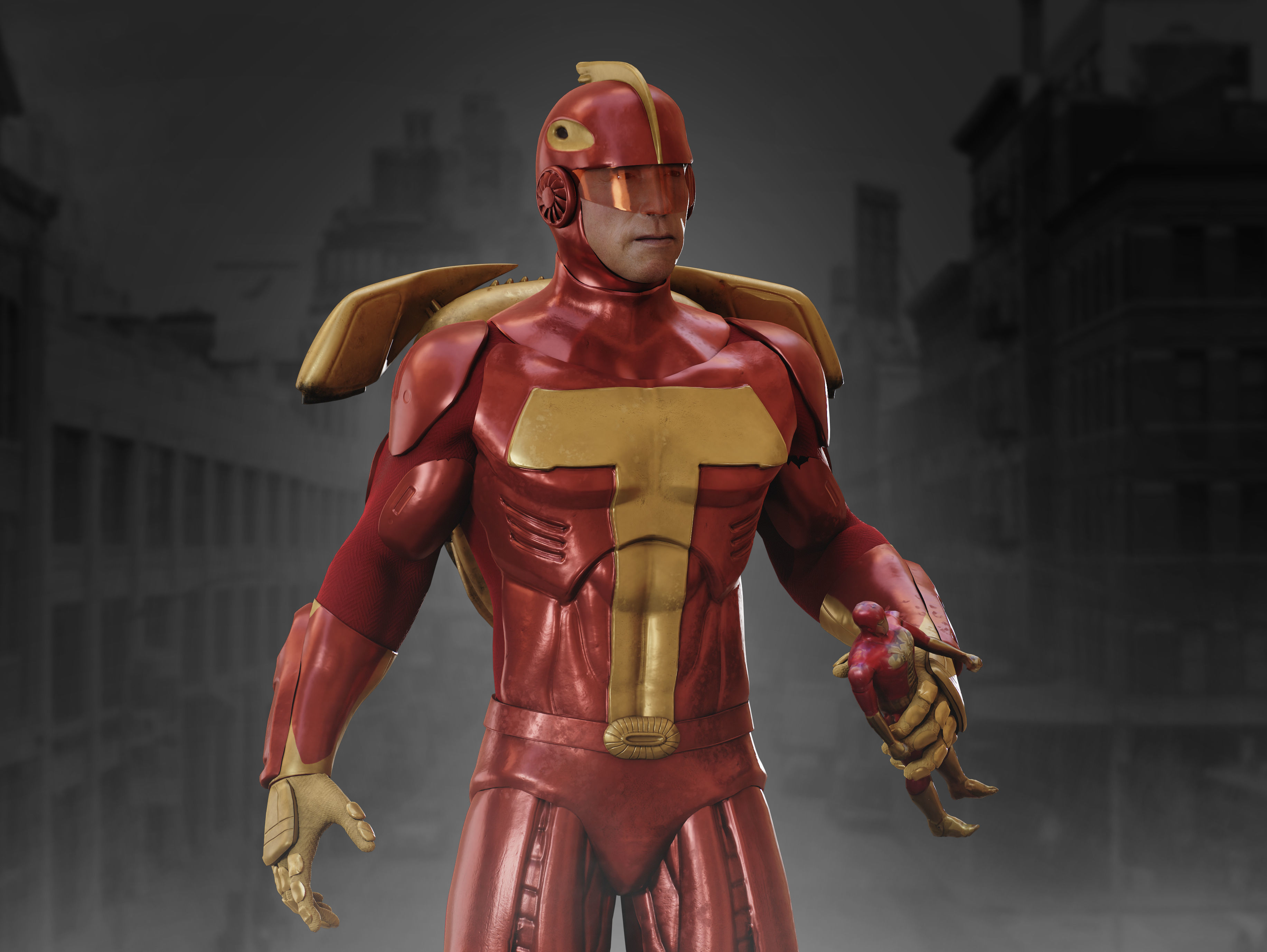 Turboman Low-poly 3D model_3