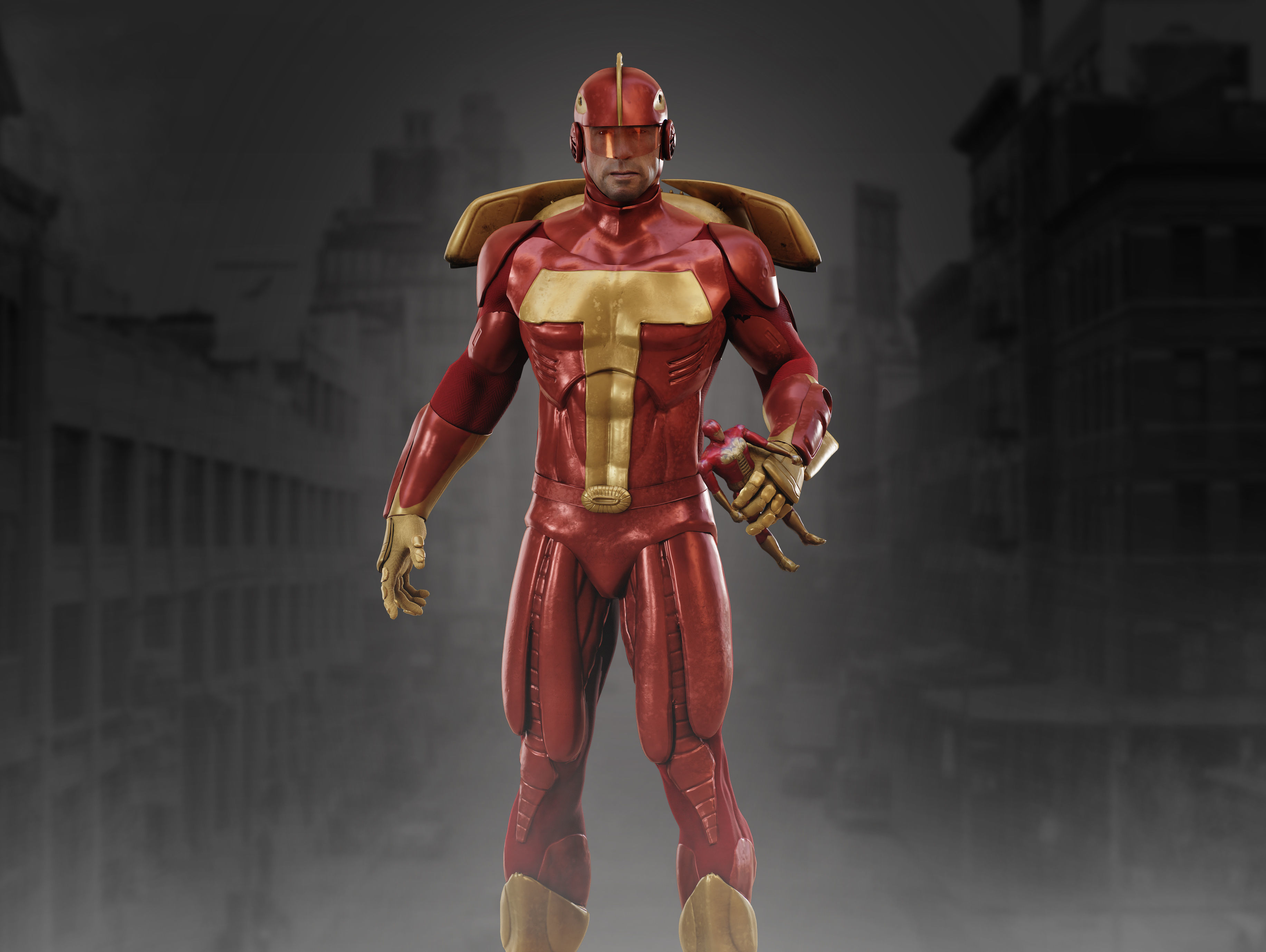 Turboman Low-poly 3D model_6