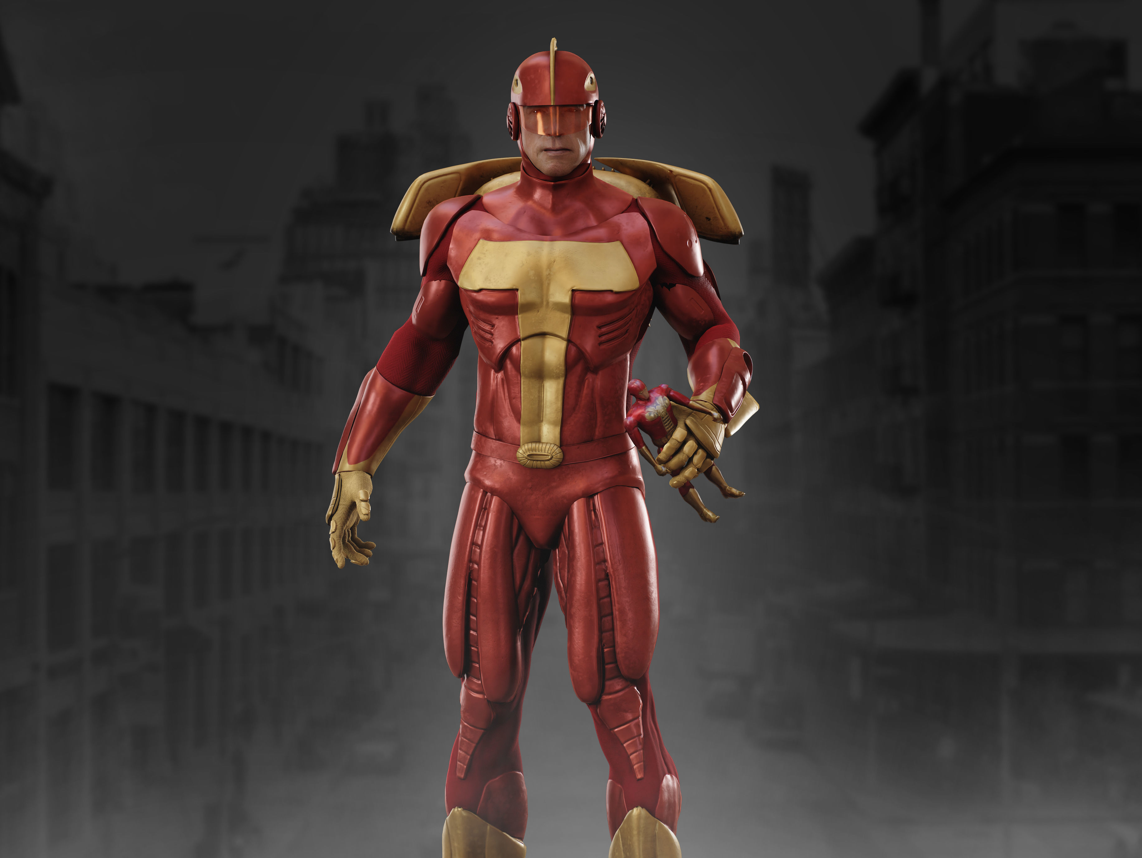 Turboman Low-poly 3D model_2