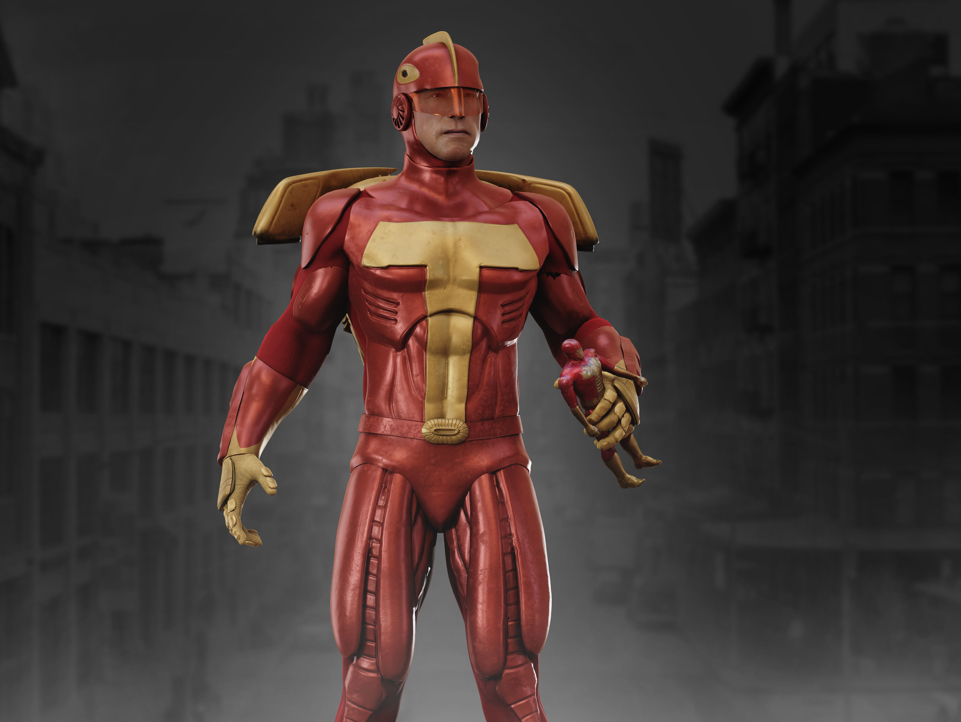 Turboman Low-poly 3D model_4