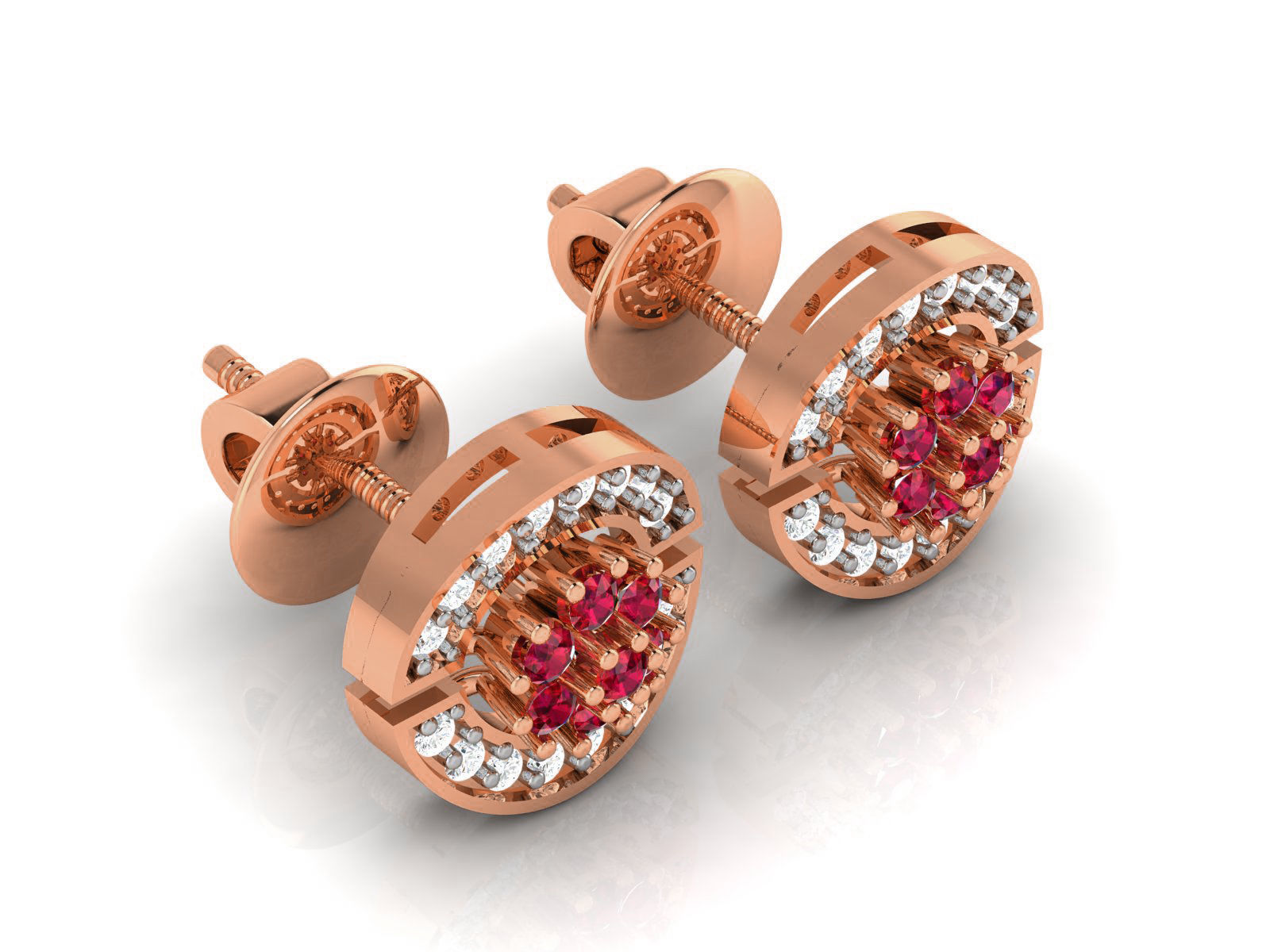 Diamond Studs Earrings renders 3dm details 3D print model_11