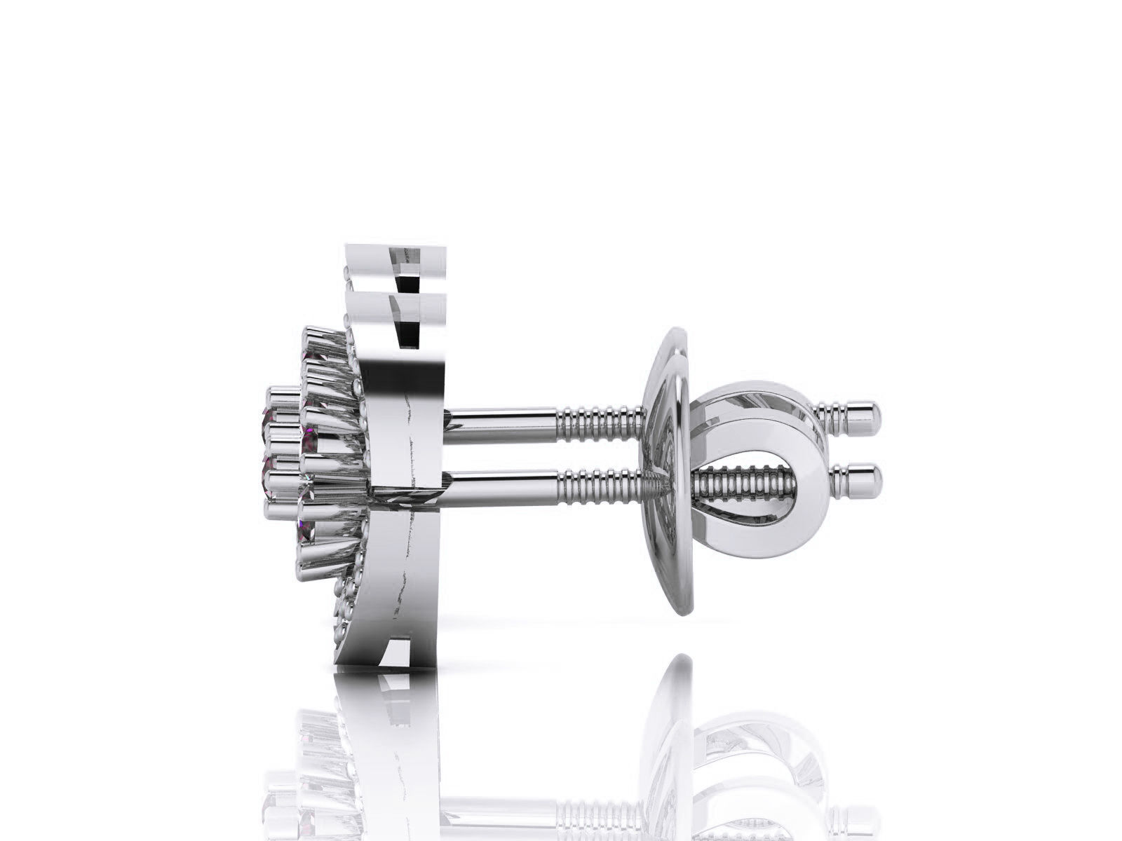 Diamond Studs Earrings renders 3dm details 3D print model_5