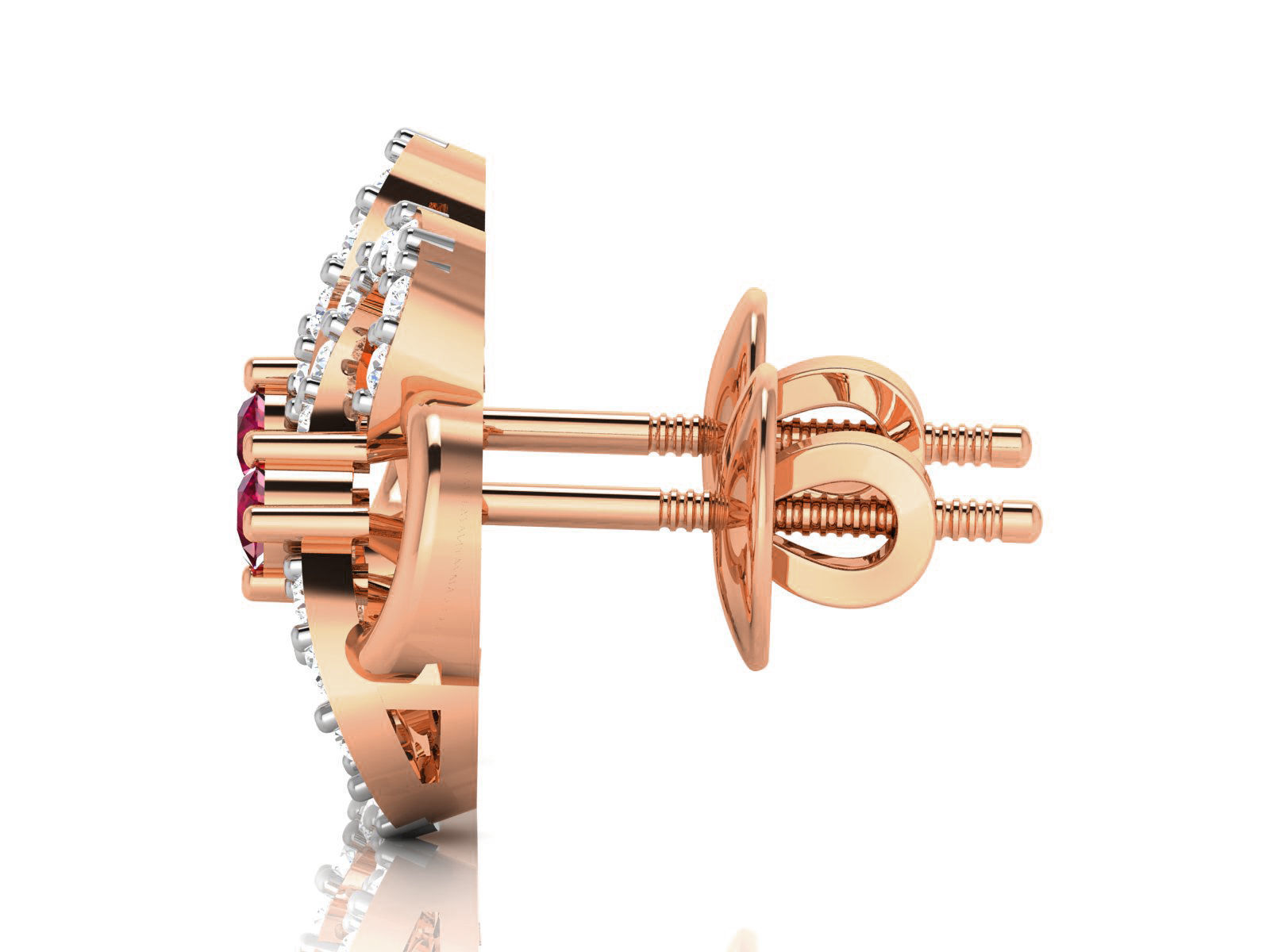 Diamond Studs Earrings renders 3dm details 3D print model_3