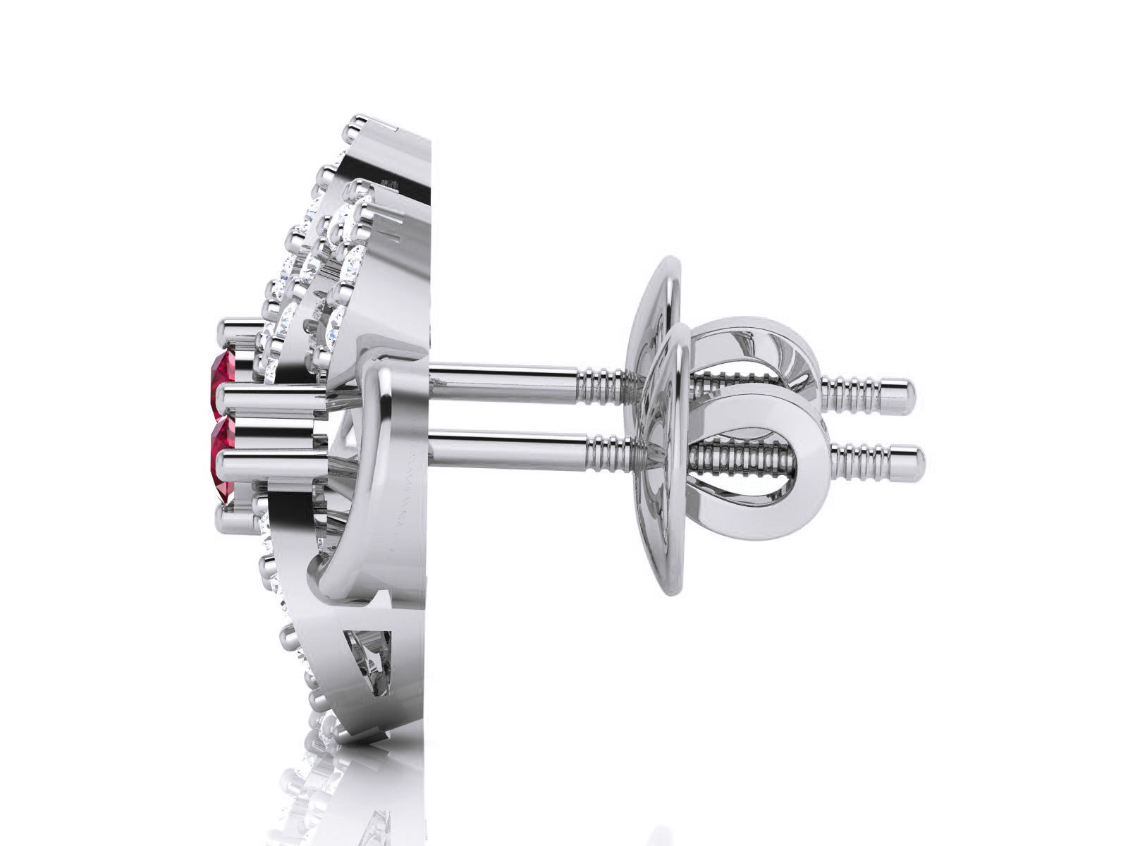 Diamond Studs Earrings renders 3dm details 3D print model_10