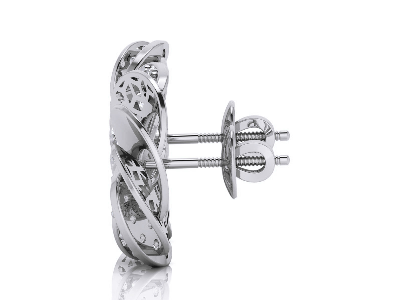 Diamond Studs Earrings renders 3dm details 3D print model_5