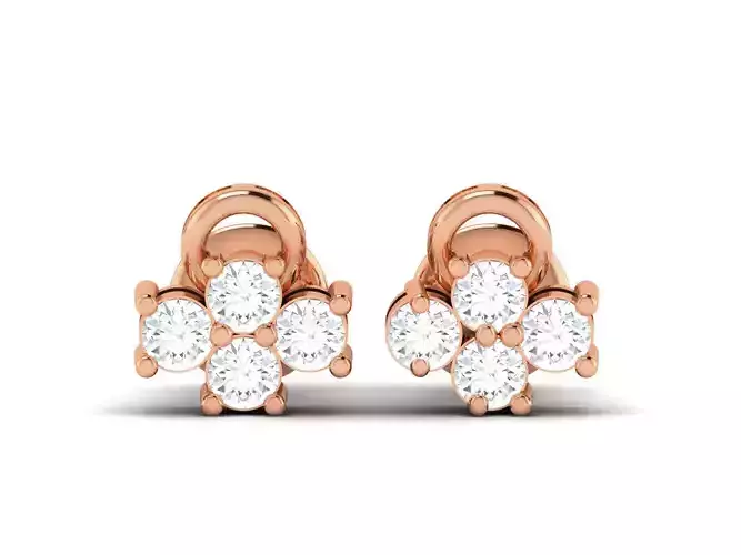 Diamond Studs Earrings renders 3dm details 3D print model
