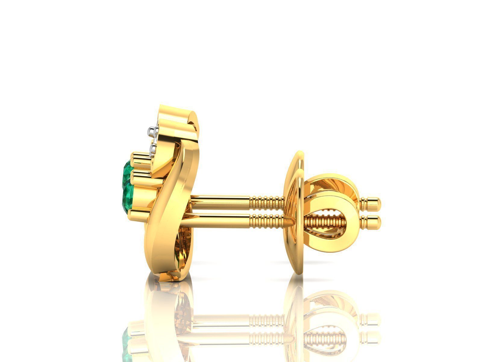 Diamond Studs Earrings renders 3dm details 3D print model_8