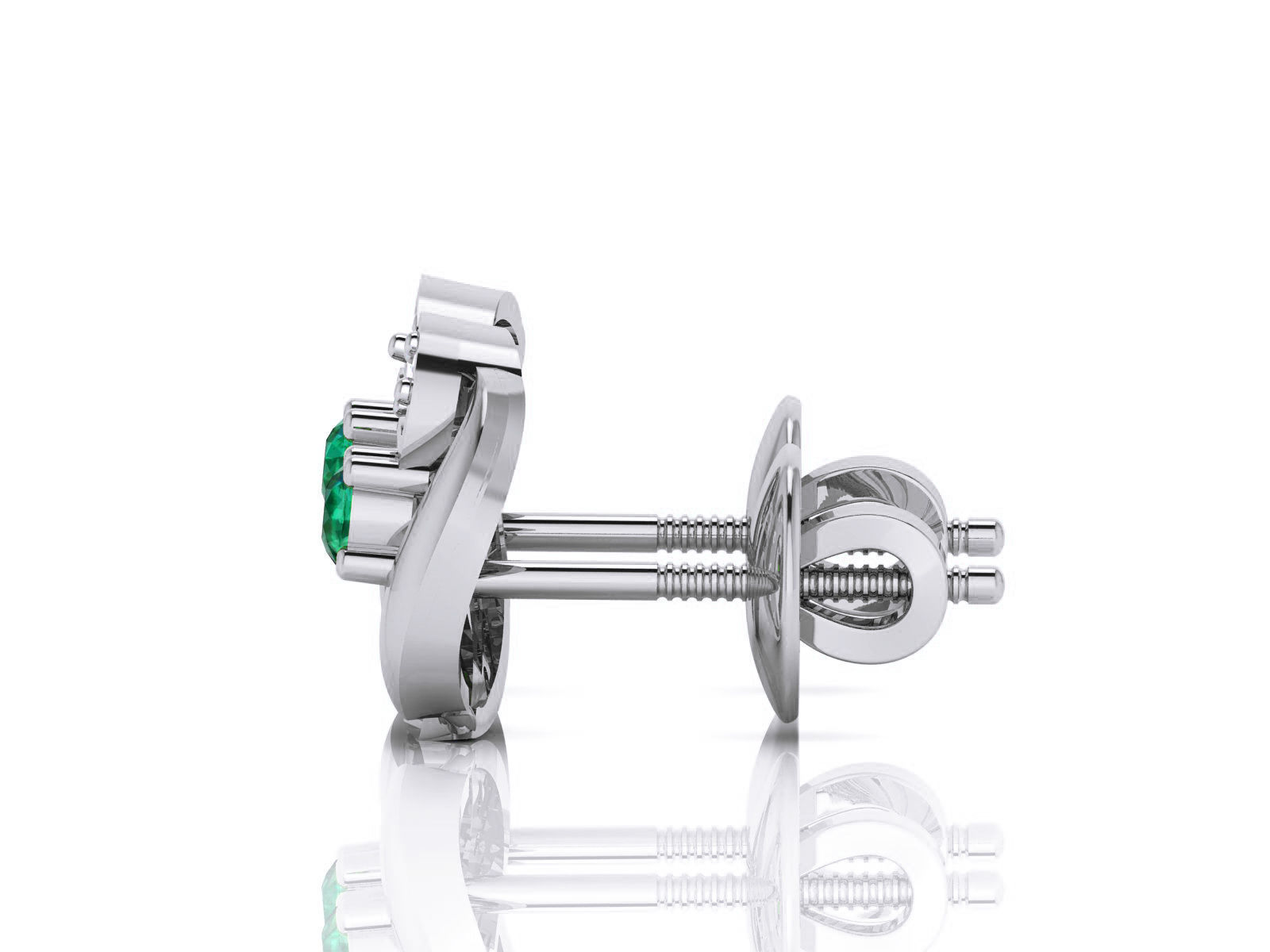 Diamond Studs Earrings renders 3dm details 3D print model_4