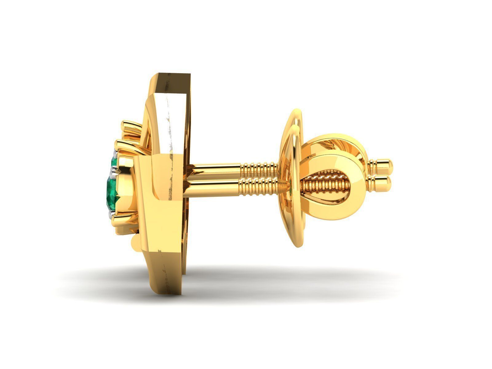 Diamond Studs Earrings renders 3dm details 3D print model_11