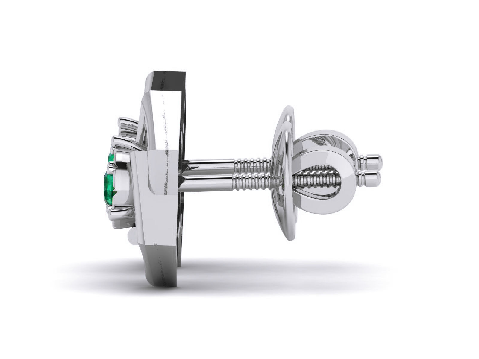 Diamond Studs Earrings renders 3dm details 3D print model_6