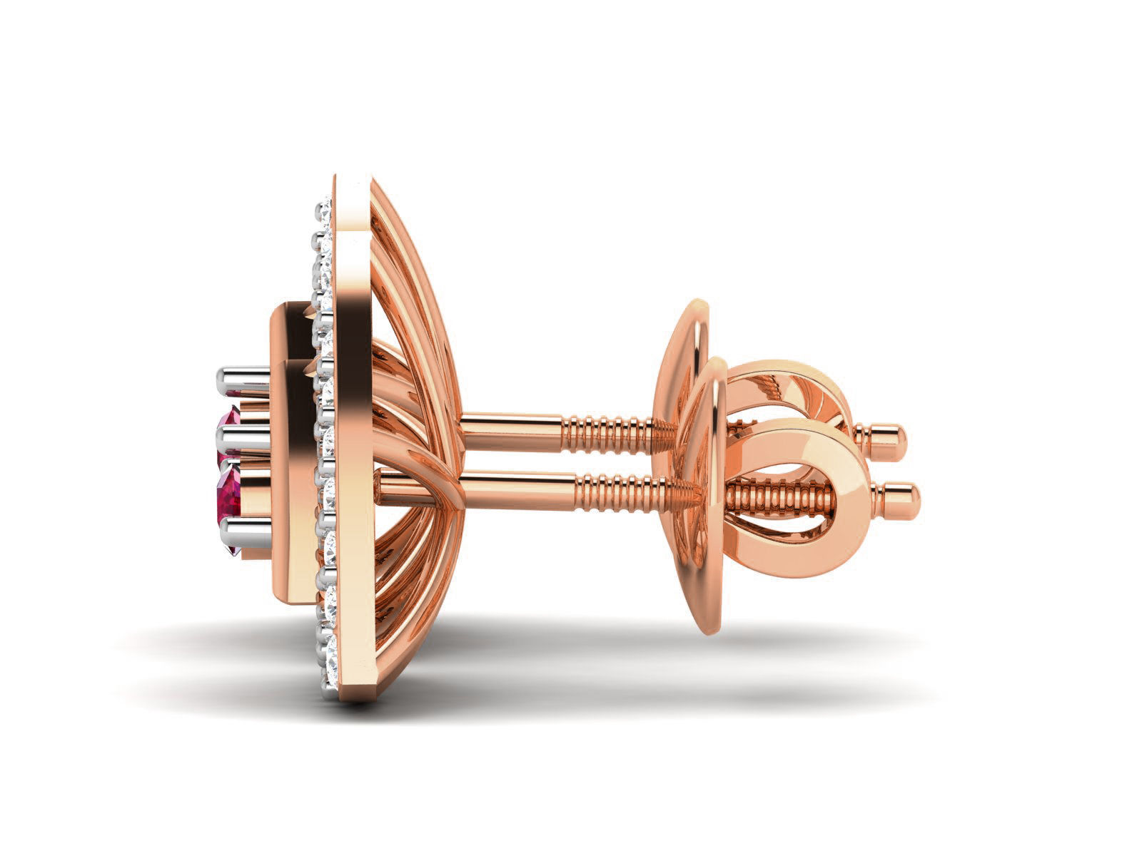 Diamond Studs Earrings renders 3dm details 3D print model_4