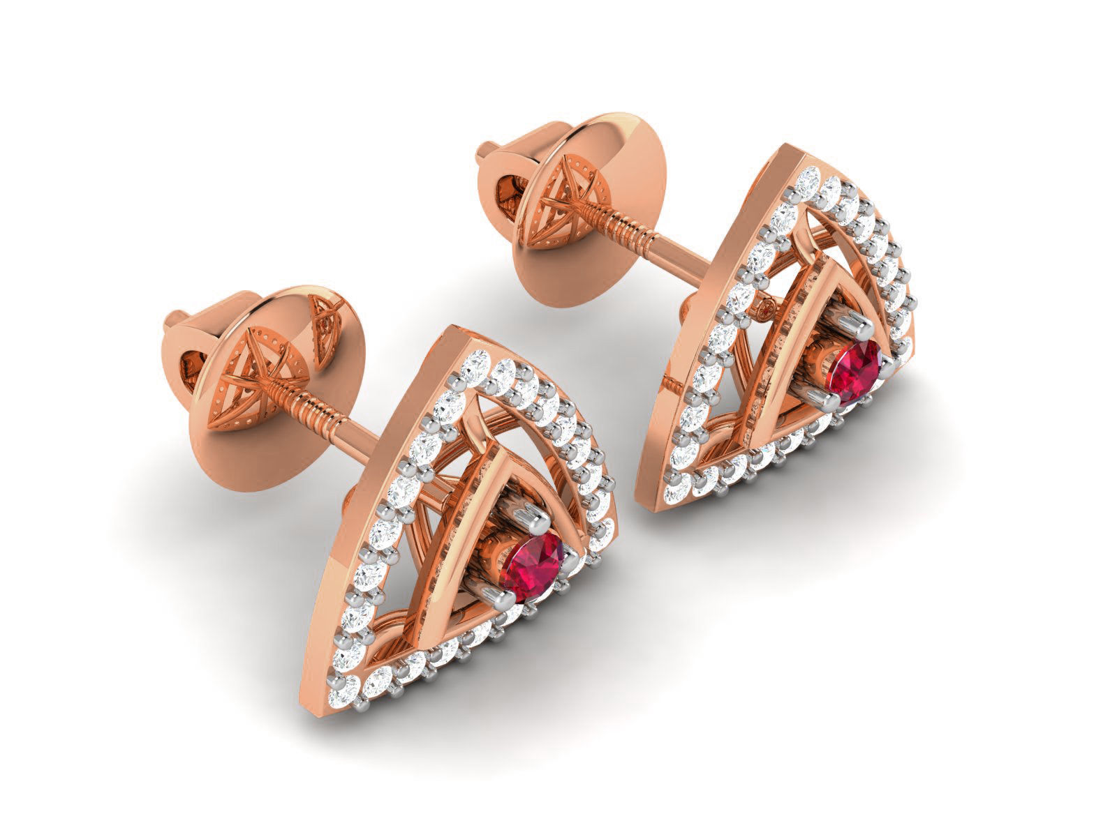 Diamond Studs Earrings renders 3dm details 3D print model_11