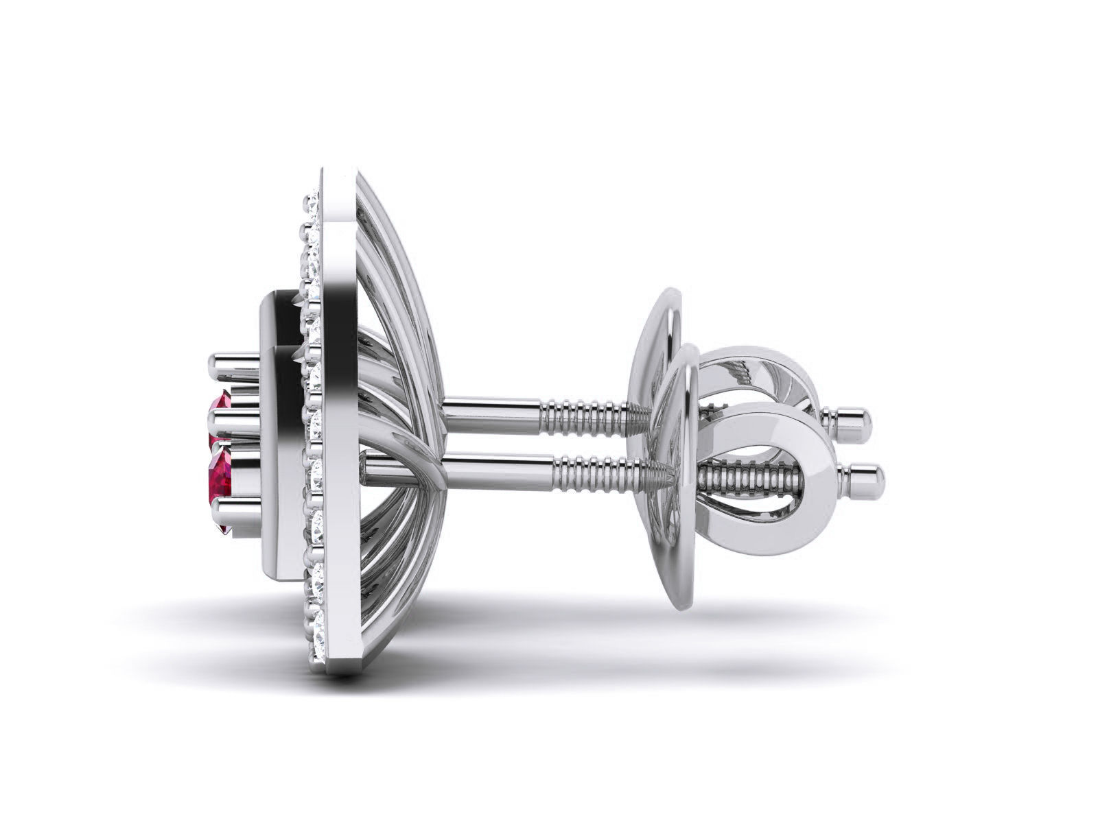 Diamond Studs Earrings renders 3dm details 3D print model_9